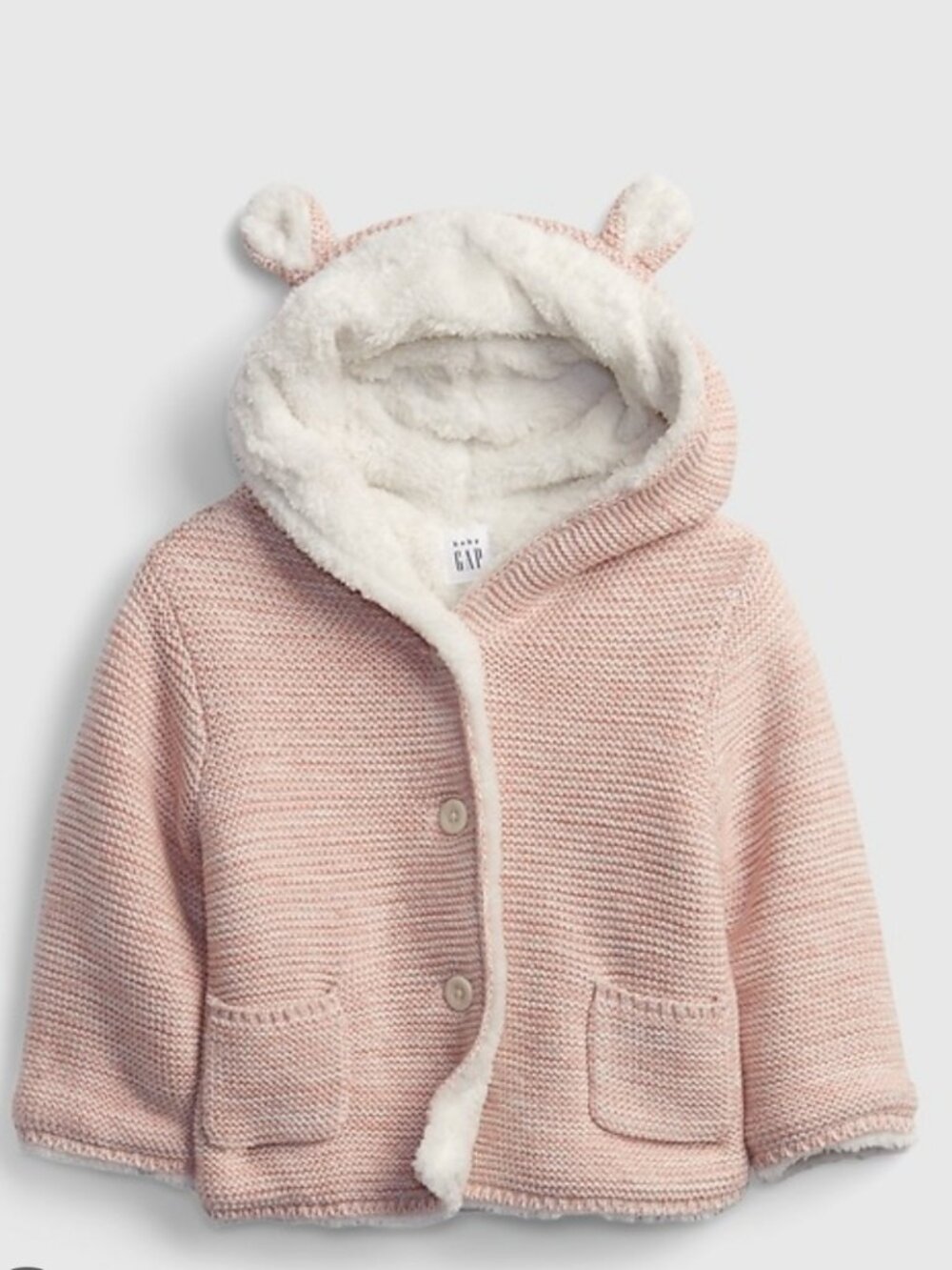 Gap Baby Sherpa-Lined Garter Cardigan